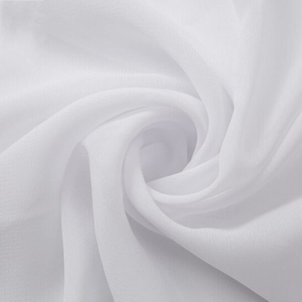 LA Fabric Spot Inc, 58/60″ Solid Color Chiffon Fabric Rustic Sheer Bridal Wedding Party Decorations Backdrop, White